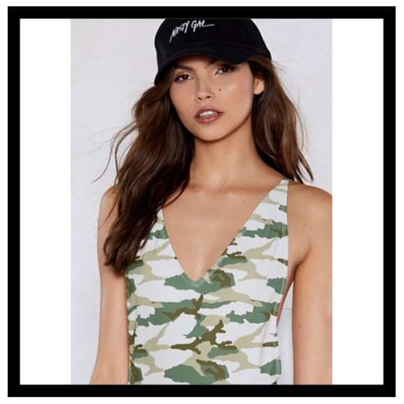 One Piece Camouflaged Swimsuit Size 8 Green Khaki - Picture 4 of 4